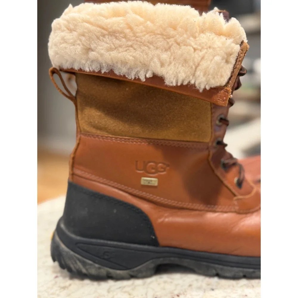 UGG Butte Mens Waterproof Winter Boots Chestnut Leather Vibram Snow Boots 5521